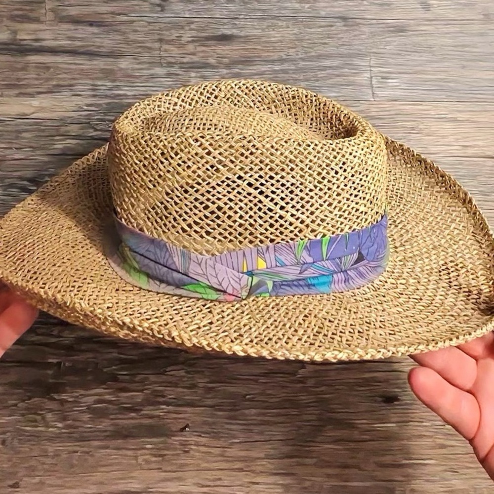 Summer Club Australia Tan Straw Fedora Hat with Medium Brim